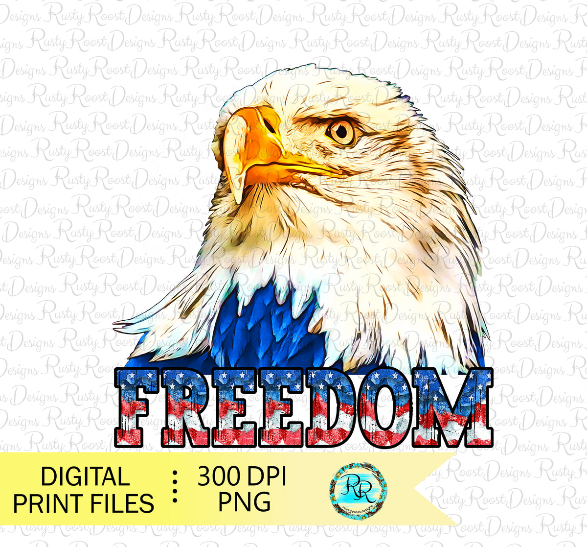 US Patriotic Eagle Guns T-shirt Sublimation Design - Buy t-shirt designs