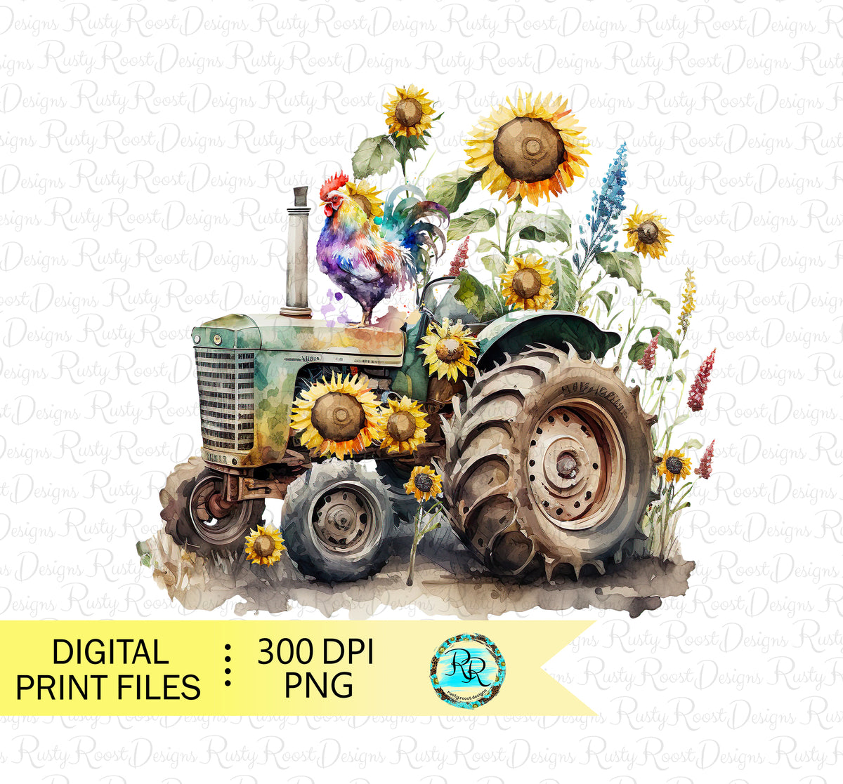 watercolor farm tractor 16537781 PNG