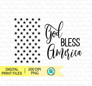 God Bless America Door Tag SVG, Patriotic SVG, digital download, 4th of July SVG file