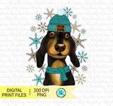 Freezin Season PNG, Dachshund Png, Freezing Png, Winter shirt designs, Christmas sublimation, digital download, printable design