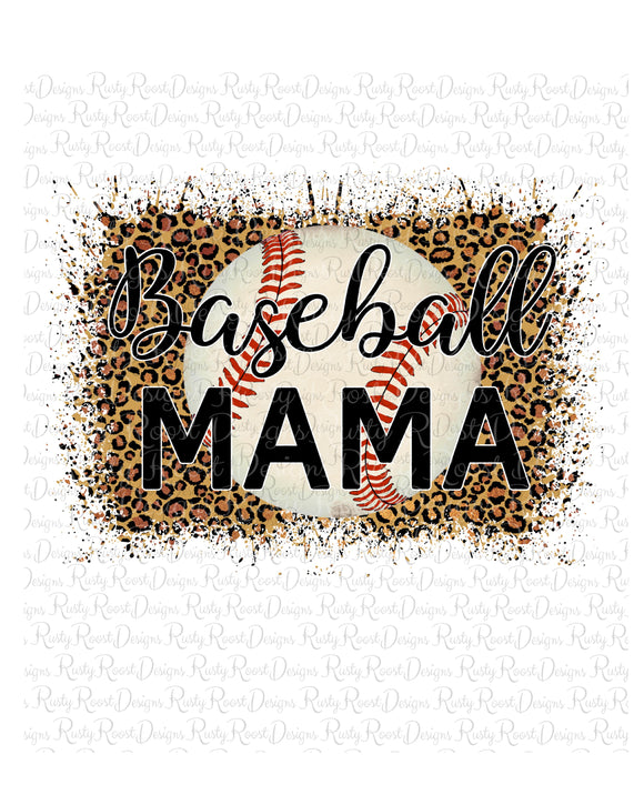 Baseball Sublimation Design | Baseball Mom | Hand Drawn | Sublimation PNG |  Digital Download | Printable Art | Digital Art | Leopard | Psalm