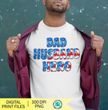 Dad Husband Hero png, Father's Day sublimation designs downloads, Dad Png, Printable designs