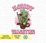 Howdy Valentine PNG, sublimation designs downloads, Western Valentine PNG, shirt design, Cowboy Valentine, printable