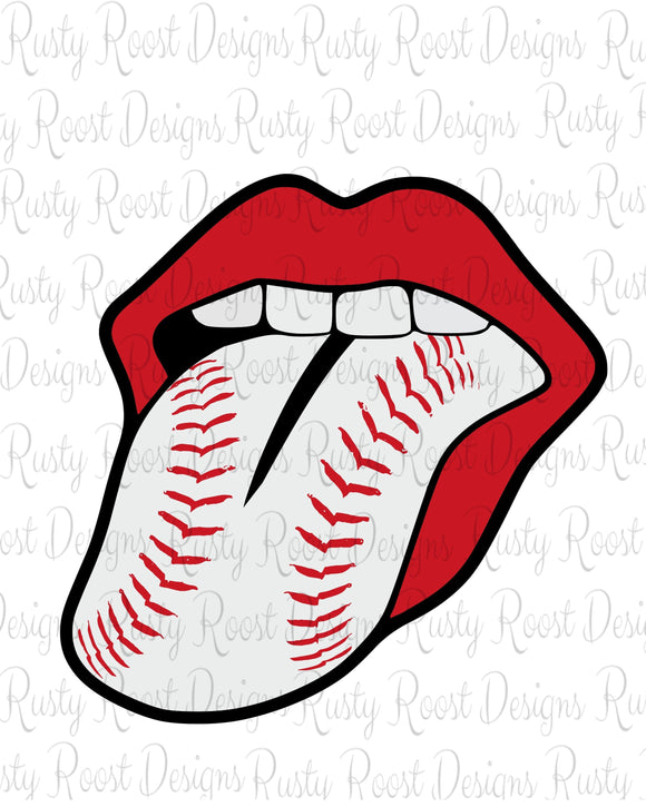 Baseball best sale tongue shirt