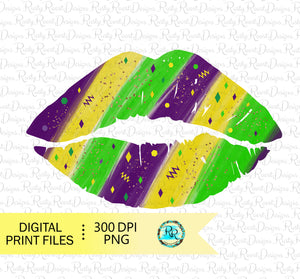 Mardi Gras Lips Png, Mouth sublimation designs downloads, Kiss lips design, Printable designs