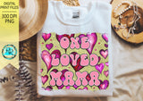 One loved Mama PNG, Valentine's Day Png, sublimation designs downloads, Retro Valentine, printable design