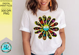 Peace flower sublimation design download, Retro Peace love png, digital download, printable designs