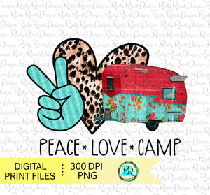 Peace Love Camp png, Camping sublimation designs downloads, Camping shirt PNG designs