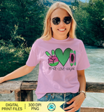 Peace Love Kayak Png, Kayaking sublimation designs downloads, printable designs