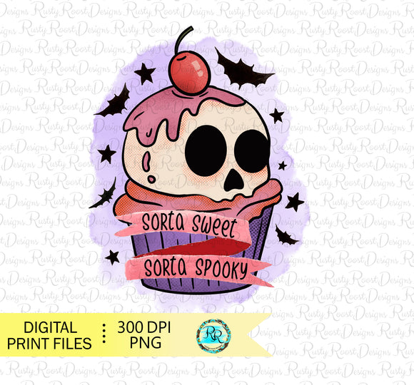 Sorta Sweet Sorta Spooky Png, Halloween sublimation designs downloads, printable designs