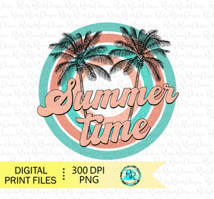 Summertime PNG, Summer sublimation designs downloads, Retro Summer Png, t-shirt designs