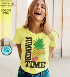 Summertime Pineapple Png, sublimation designs downloads, Summer, printable designs