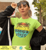 Summer vibes Png, Summer sublimation designs downloads, Printable designs