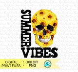 Summer Vibes skull Png, Summer sublimation designs downloads, Printable designs