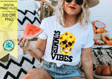 Summer Vibes skull Png, Summer sublimation designs downloads, Printable designs