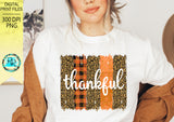 Thankful PNG, Fall brush strokes sublimation designs downloads, leopard brushstrokes, printable designs