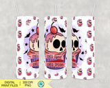 Sorta Sweet Sorta Spooky Seamless Tumbler Wrap, Halloween Tumbler PNG, 20oz Skinny Tumbler wrap, Spooky tumbler PNG, tumbler PNG design